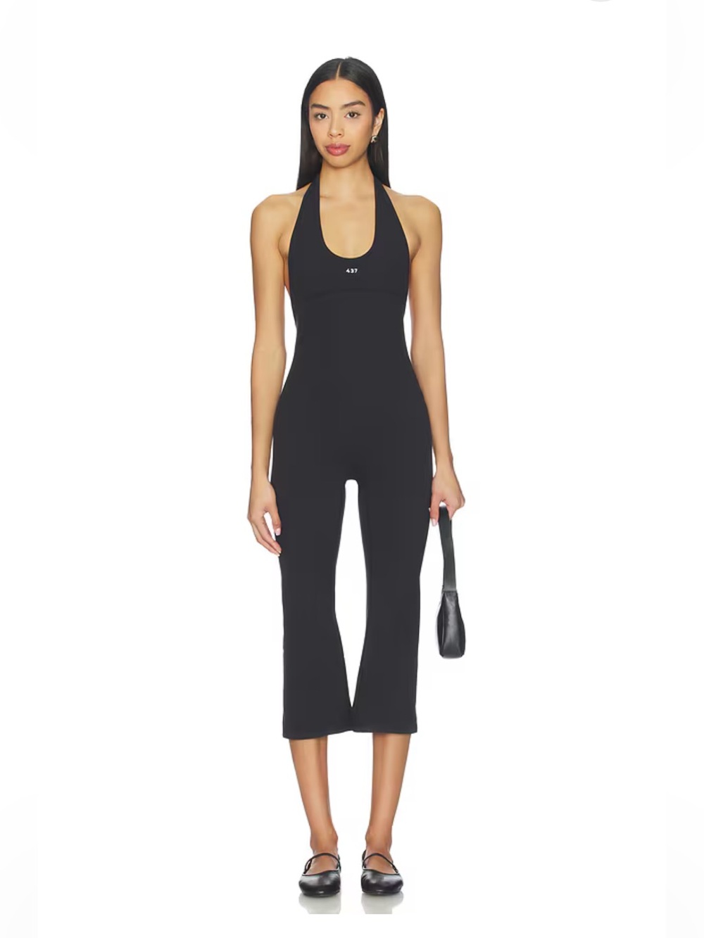 437 The Halter Onesie in Black